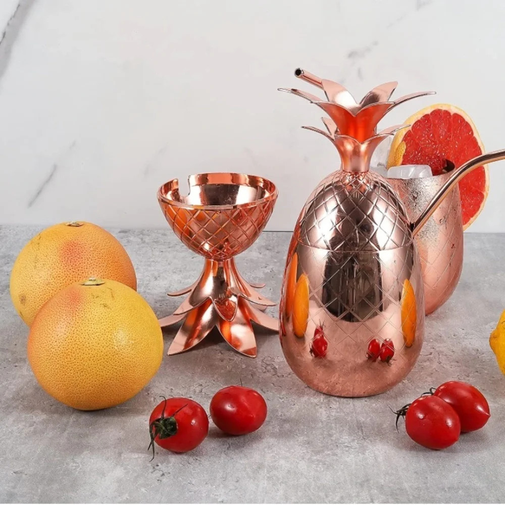 16 oz Stainless steel pineapple tumbler (3 pcs) - Picture 3 of 6